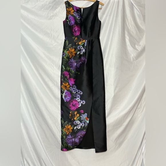 Kay Unger Floral Satin Evening Gown NWT – Size 6 - Picture 3 of 8